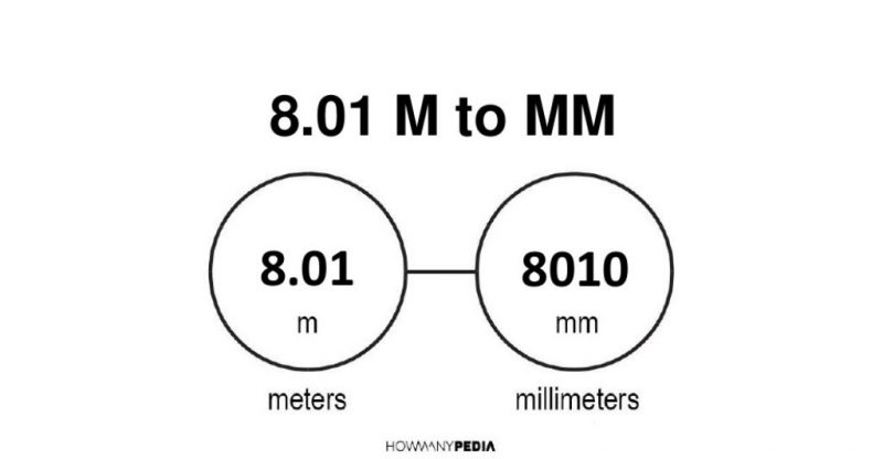 8.01 m to mm